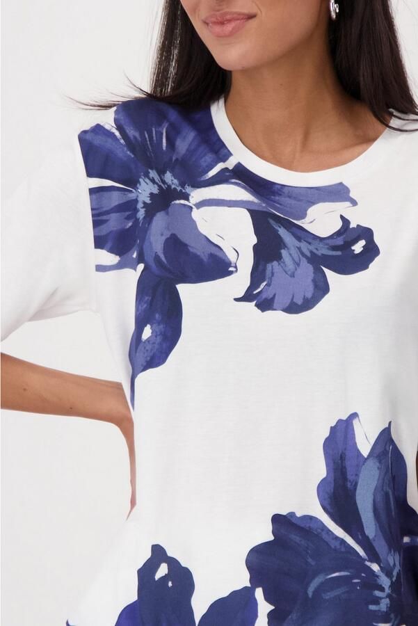 Monari Shirt met ronde hals met bloe print - Foto 2