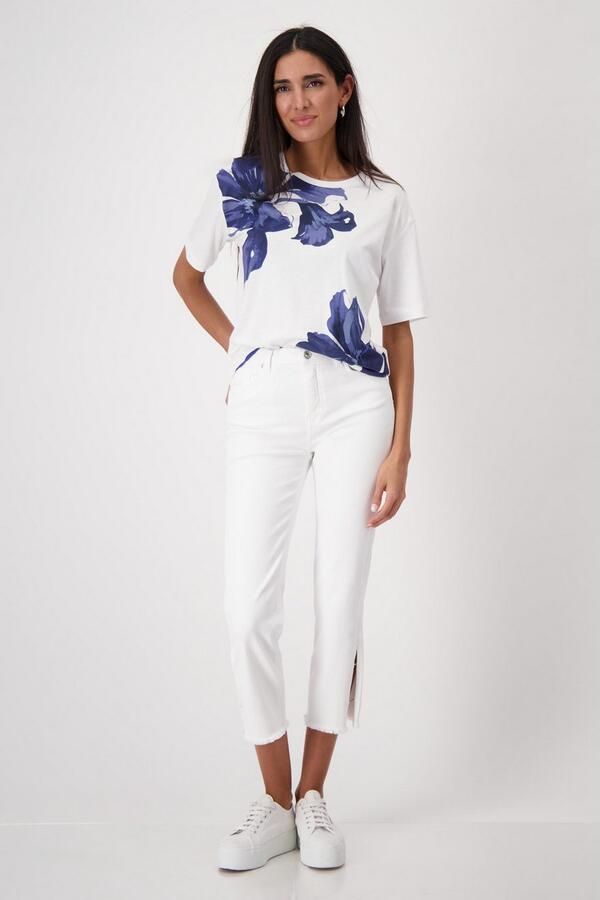 Monari Shirt met ronde hals met bloe print - Foto 5