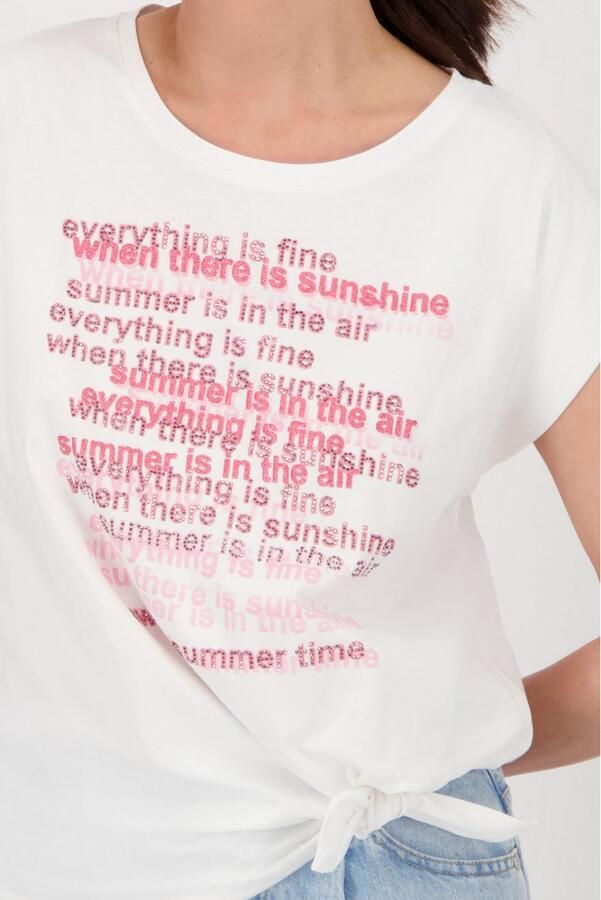 Monari Shirt met ronde hals met opschrift - Foto 2