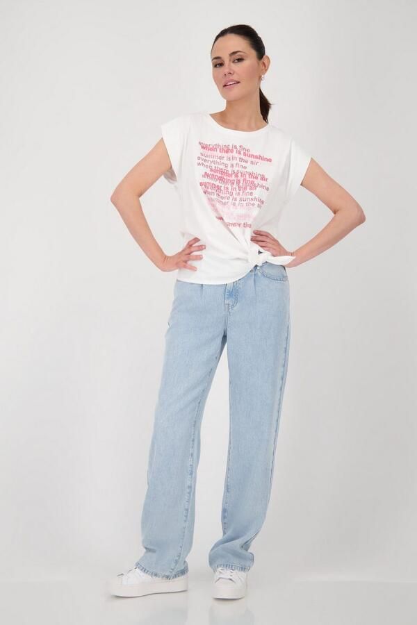 Monari Shirt met ronde hals met opschrift - Foto 5