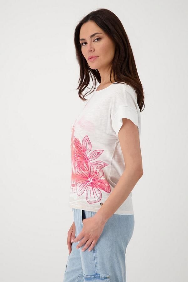 Monari Shirt met ronde hals met tropical-print - Foto 3