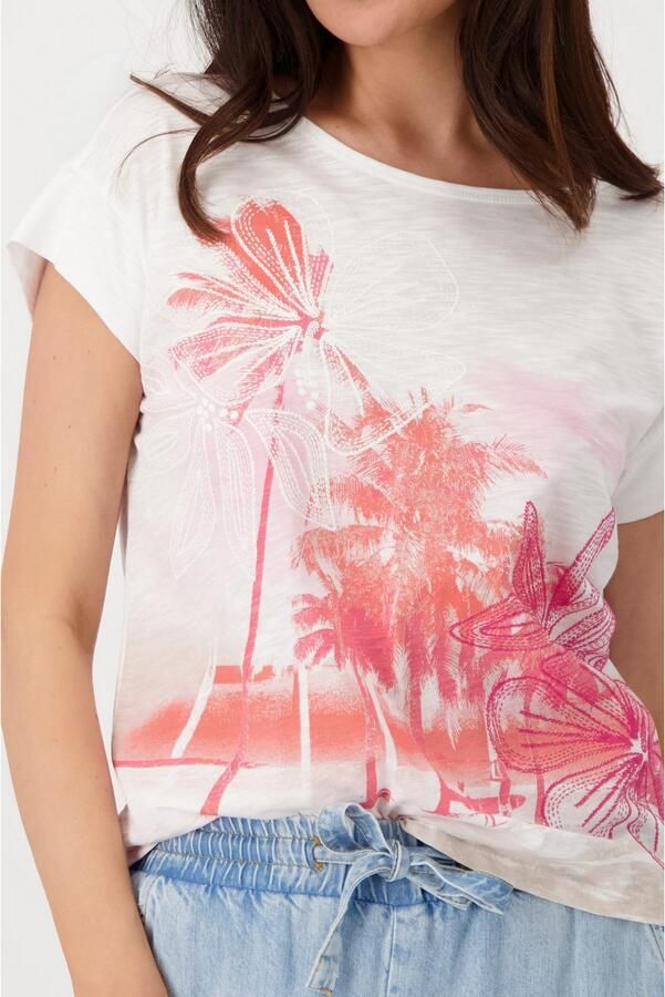 Monari Shirt met ronde hals met tropical-print - Foto 2