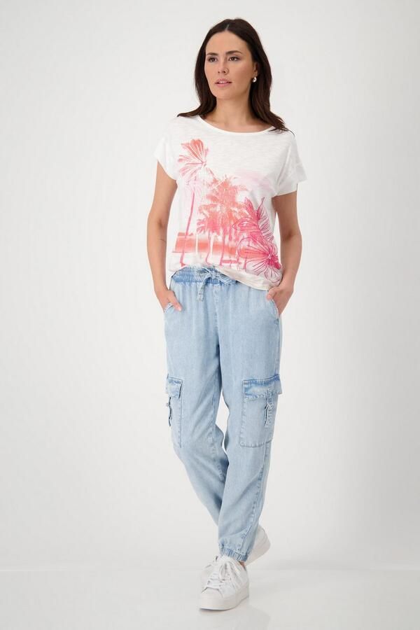 Monari Shirt met ronde hals met tropical-print - Foto 5