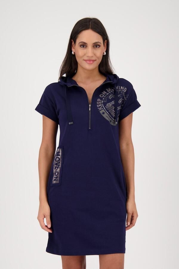 Monari Shirtjurk met folieglansprint en glitterklinknagels - Foto 6