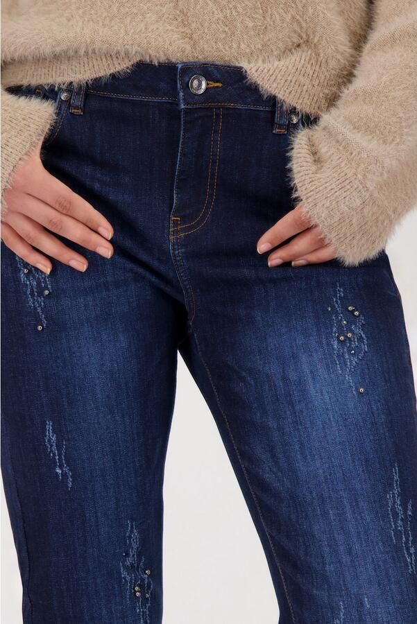Monari Skinny fit jeans Broek Jeans parelsieraden