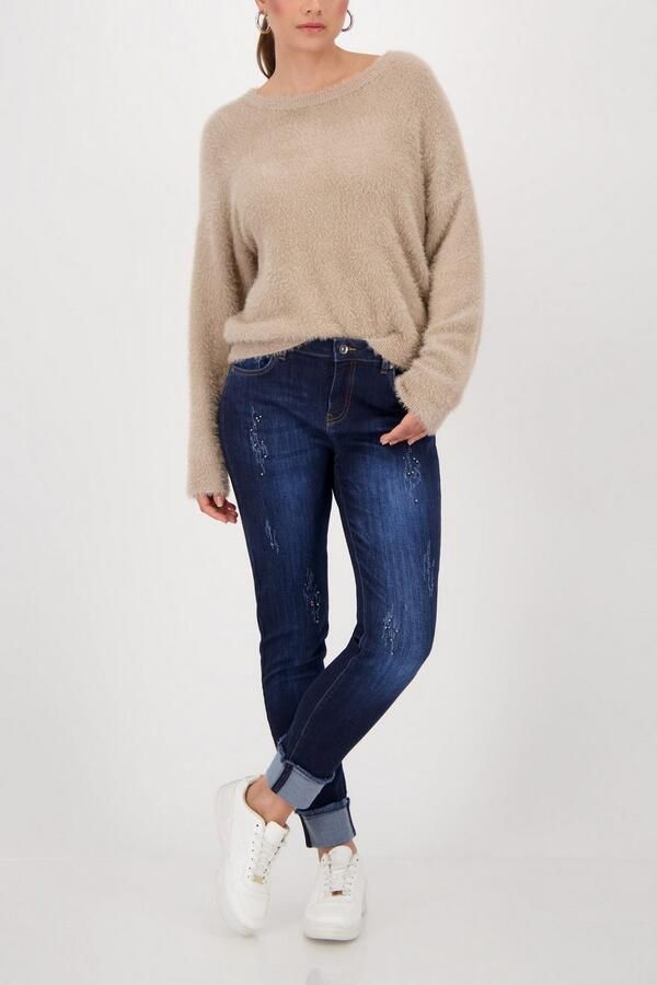 Monari Skinny fit jeans Broek Jeans parelsieraden - Foto 4