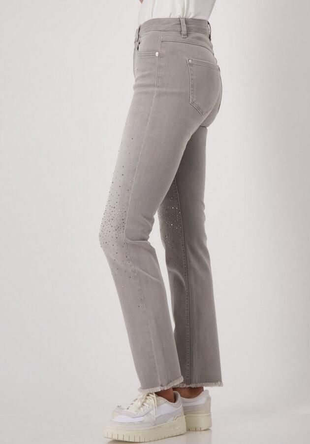 Monari Skinnybroek met glitterstuds - Foto 3