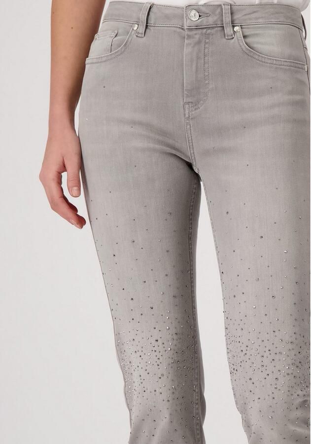 Monari Skinnybroek met glitterstuds
