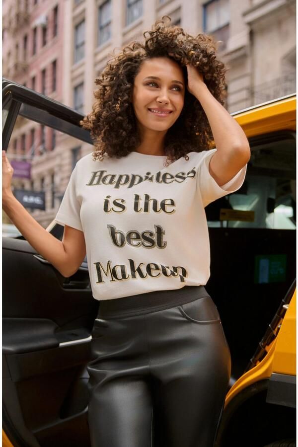 Monari T-shirt Happiness Met een ronde hals - Foto 7