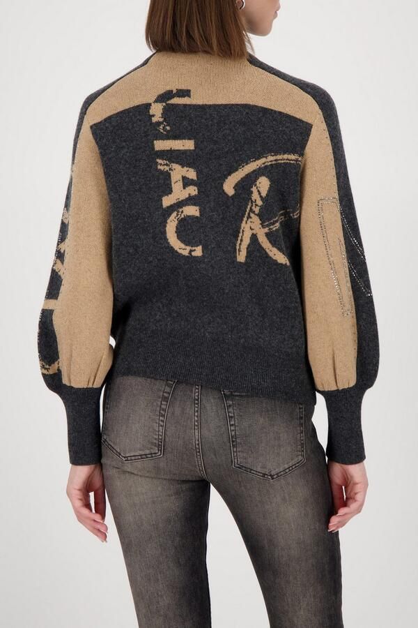 Monari Vest Regular fit met opstaande kraag en strassdetails - Foto 3