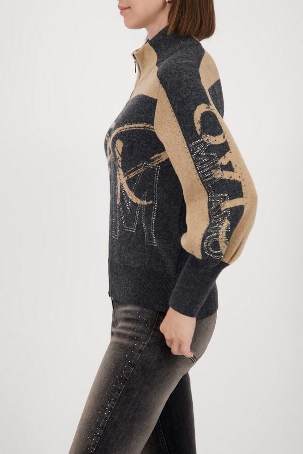 Monari Vest Regular fit met opstaande kraag en strassdetails - Foto 4