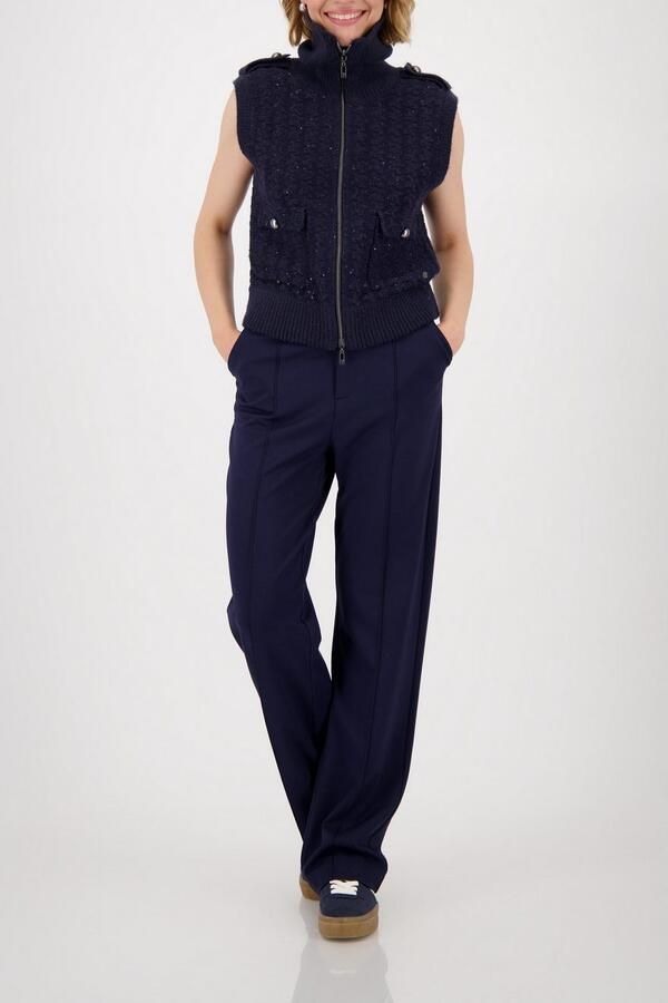 Monari Vest Regular fit met ronde hals met opstaande kraag - Foto 4