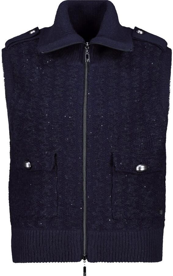 Monari Vest Regular fit met ronde hals met opstaande kraag - Foto 5