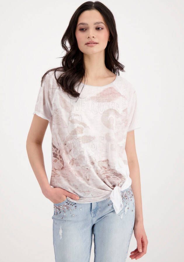Monari Shirt met ronde hals met all-over print