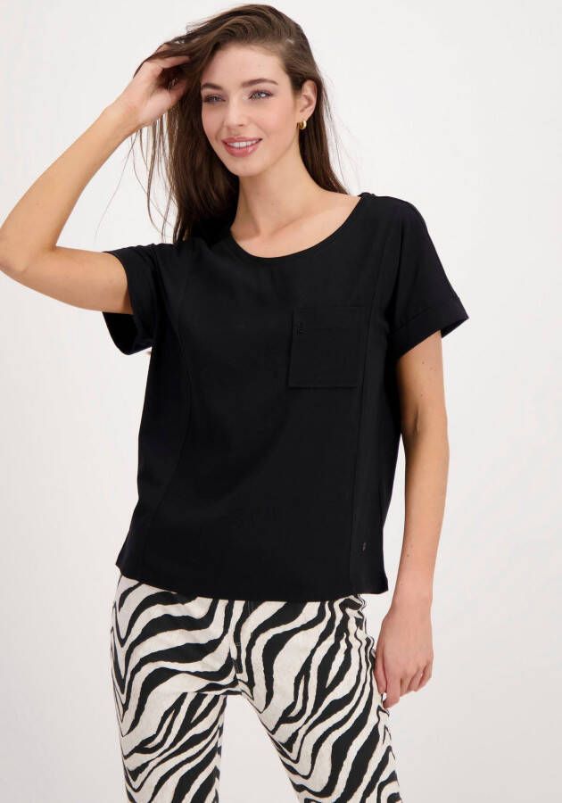 Monari Shirt met ronde hals met opgestikte zak