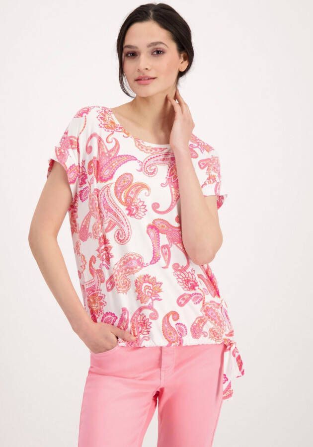 Monari Shirt met ronde hals met paisleyprint