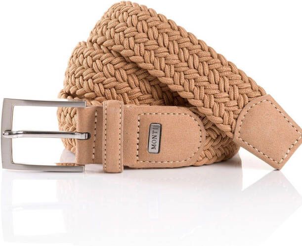MONTI Synthetische riem Havanna Gevlochten riem