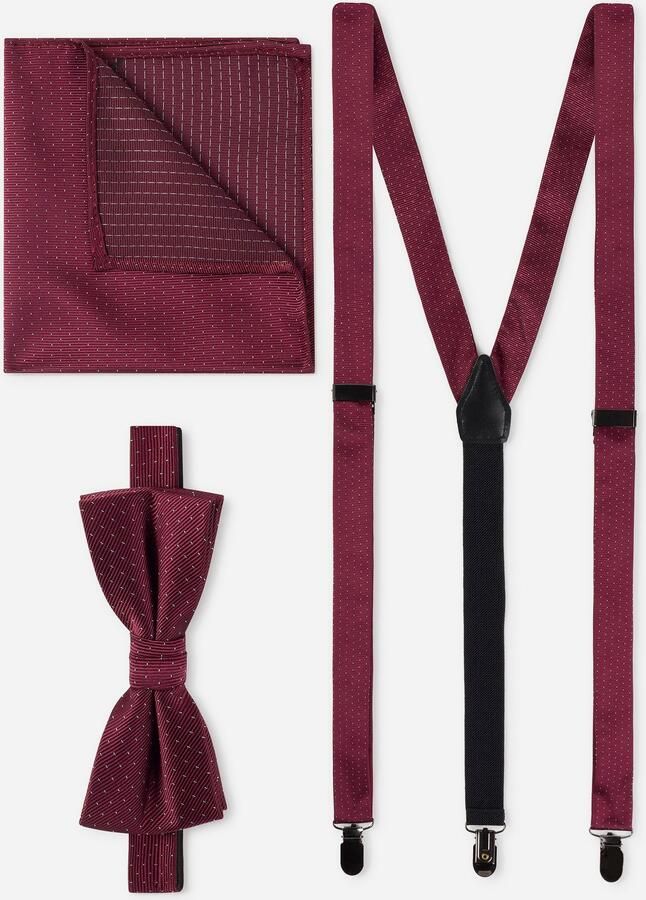 MONTI Bretels SILVIO veredeld met kunstlederen applicatie op de rug stippenpatroon (set 3 stuks) - Foto 7