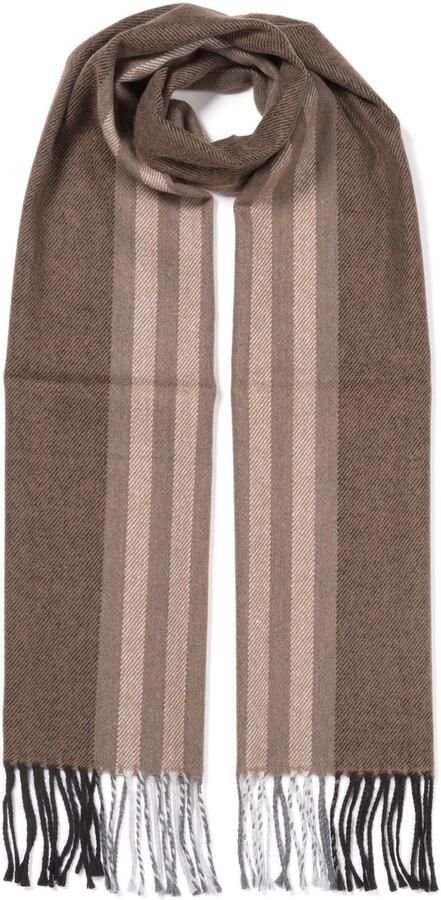 MONTI Gebreide sjaal aangenaam zacht mode sjaal lange meerkleurige franjes - Foto 3