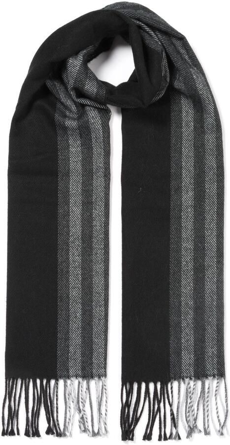 MONTI Gebreide sjaal aangenaam zacht mode sjaal lange meerkleurige franjes - Foto 3