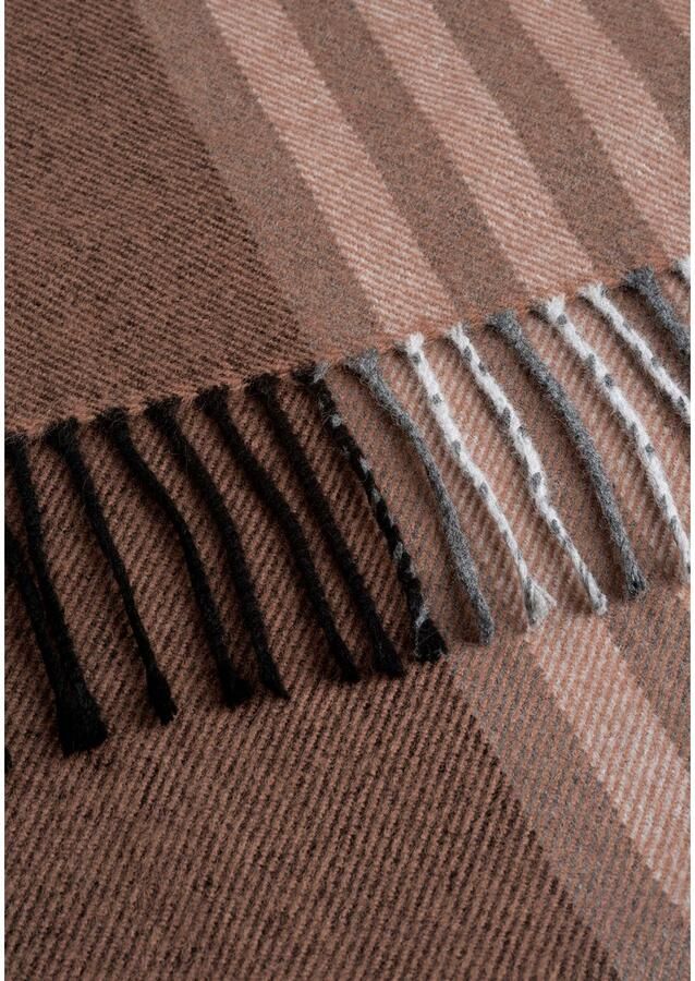 MONTI Gebreide sjaal aangenaam zacht mode sjaal lange meerkleurige franjes - Foto 2