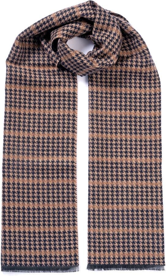 MONTI Gebreide sjaal met elegante houndstooth - Foto 3