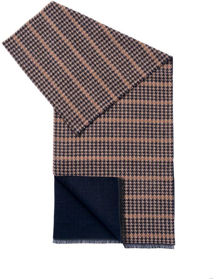 MONTI Gebreide sjaal met elegante houndstooth
