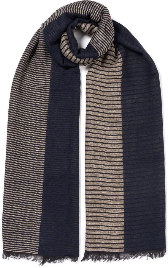 MONTI Gebreide sjaal van hoogwaardige materiaalcombinatie modieuze sjaal maximaal draagcomfort - Foto 2