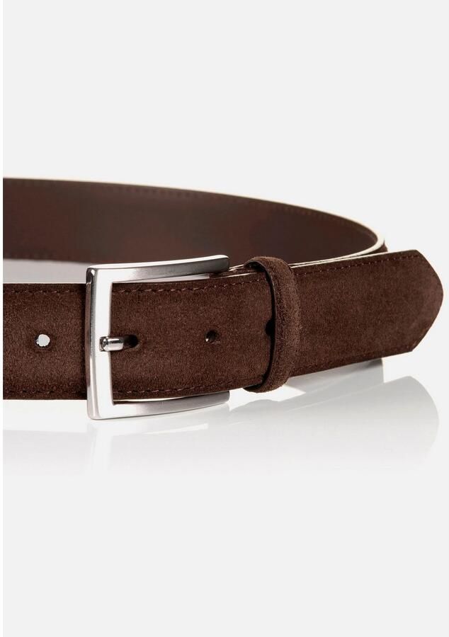 MONTI Leren riem 3 5 cm breed business-casual suede inkortbaar - Foto 3