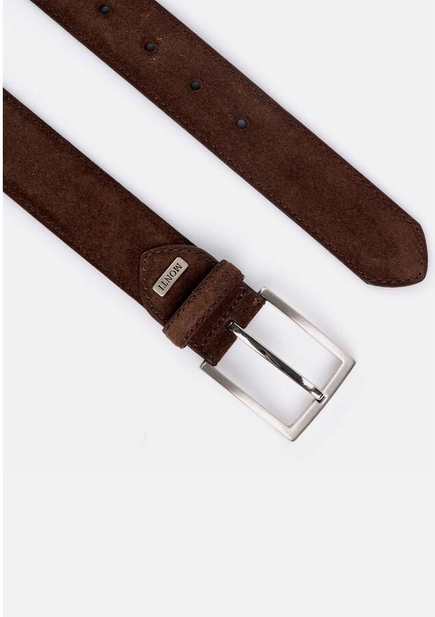 MONTI Leren riem 3 5 cm breed business-casual suede inkortbaar - Foto 2