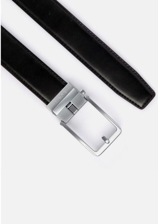 MONTI Leren riem 3 5 cm breed klassiek-business automatische sluiting past altijd - Foto 8