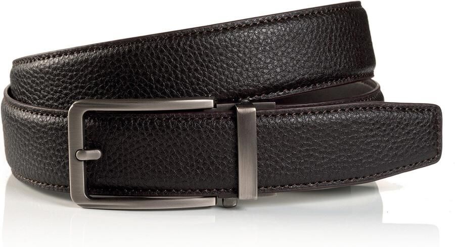 MONTI Leren riem 3 5 cm breed klassiek-business automatische sluiting past altijd - Foto 10