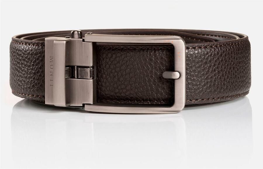 MONTI Leren riem 3 5 cm breed klassiek-business automatische sluiting past altijd - Foto 9