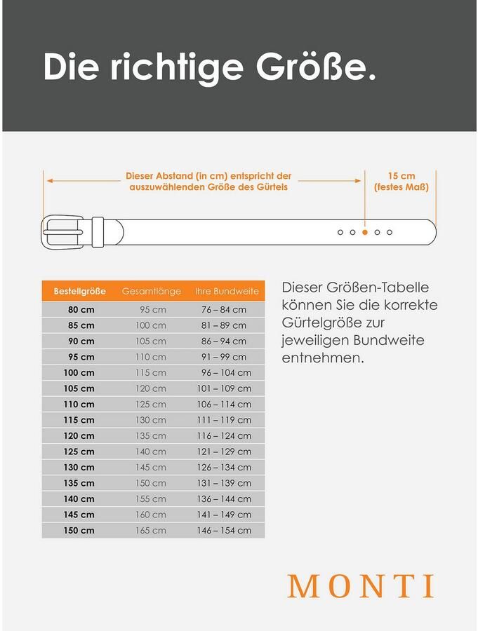 MONTI Leren riem 3 5 cm breed klassiek-business automatische sluiting past altijd