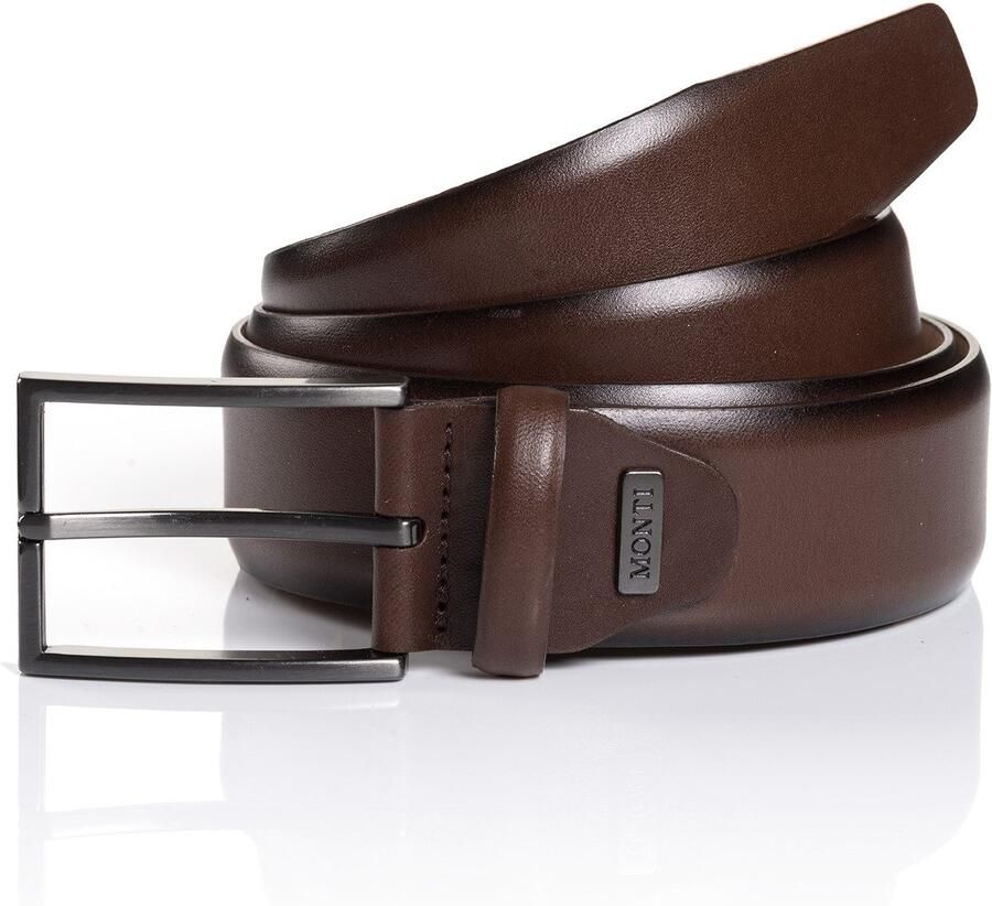 MONTI Leren riem Bordeaux - Foto 5