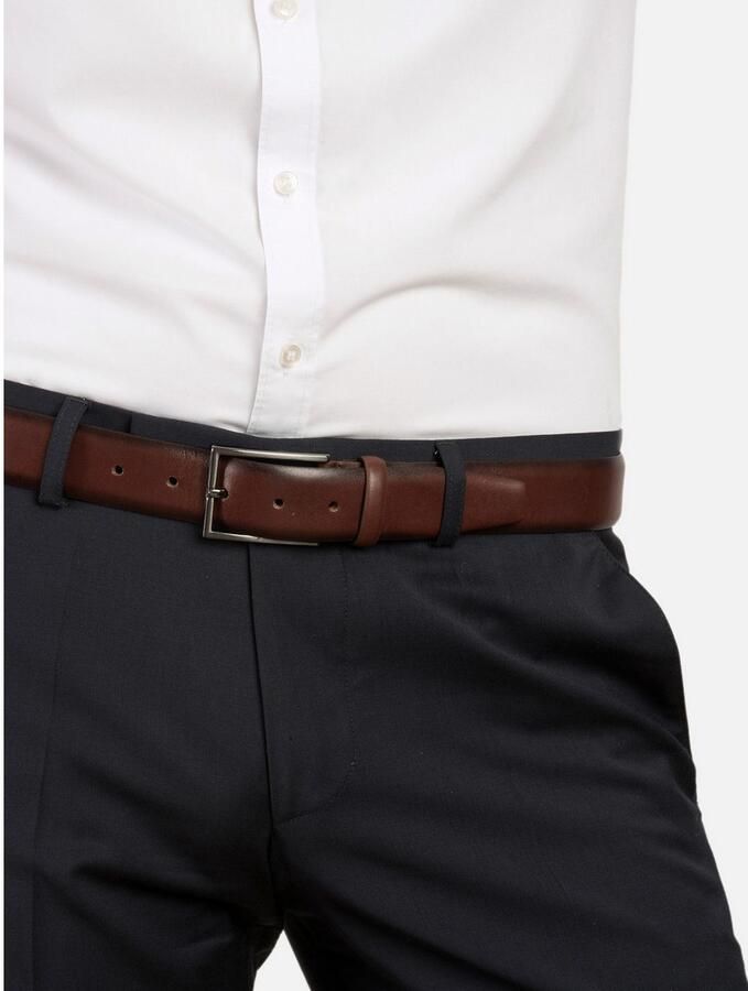 MONTI Leren riem Bordeaux - Foto 3