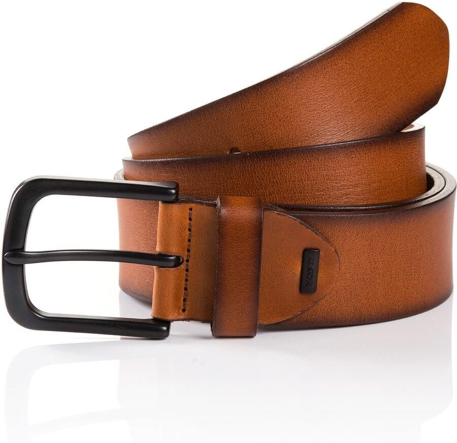 MONTI Leren riem Dallas met sterk contrast