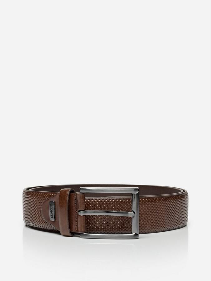 MONTI Leren riem Dublin met gaatjes-structuur - Foto 4