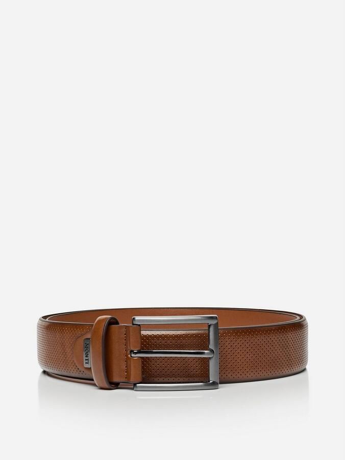 MONTI Leren riem Dublin met gaatjes-structuur - Foto 4