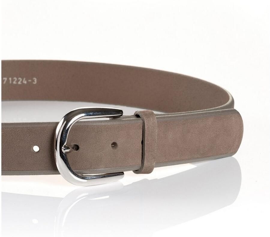 MONTI Leren riem Pavia van nubuckleer met glanzende gesp 3 5 cm breed - Foto 1