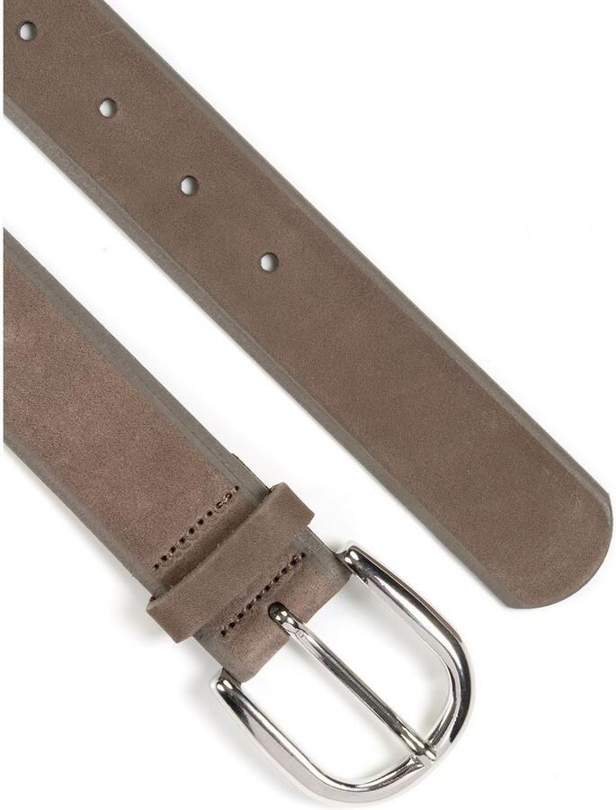 MONTI Leren riem Pavia van nubuckleer met glanzende gesp 3 5 cm breed - Foto 2