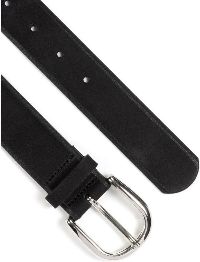 MONTI Leren riem Pavia van nubuckleer met glanzende gesp 3 5 cm breed - Foto 2