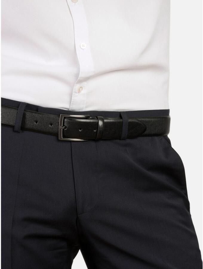 MONTI Leren riem Salzburg met zilverkleurige gesp