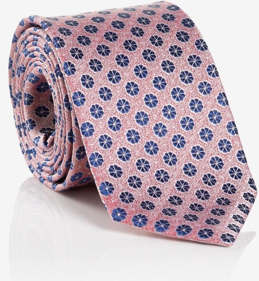 MONTI Stropdas gemaakt van pure zijde met blauwe orna ten 6 5 cm breed (1 stuk) - Foto 4