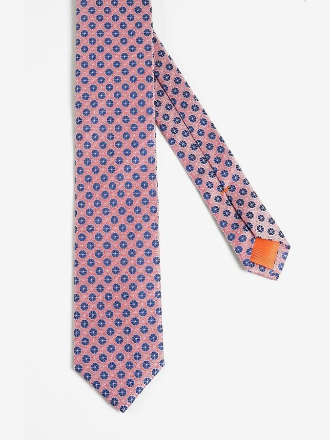 MONTI Stropdas gemaakt van pure zijde met blauwe orna ten 6 5 cm breed (1 stuk) - Foto 3