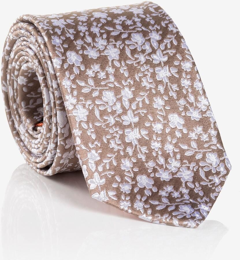 MONTI Stropdas gemaakt van pure zijde met bloe patroon 6 5 cm breed (1 stuk) - Foto 4