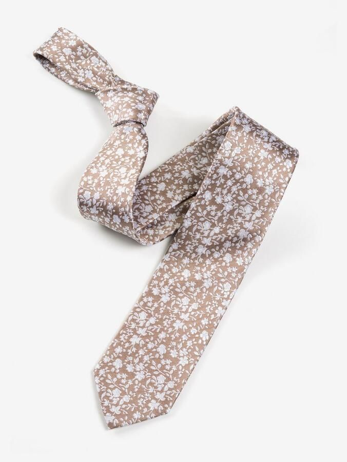 MONTI Stropdas gemaakt van pure zijde met bloe patroon 6 5 cm breed (1 stuk) - Foto 2