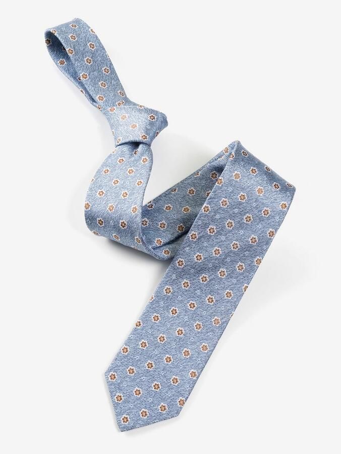 MONTI Stropdas gemaakt van pure zijde met bloe patroon 6 5 cm breed (1 stuk) - Foto 2