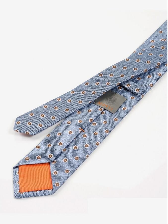 MONTI Stropdas gemaakt van pure zijde met bloe patroon 6 5 cm breed (1 stuk)