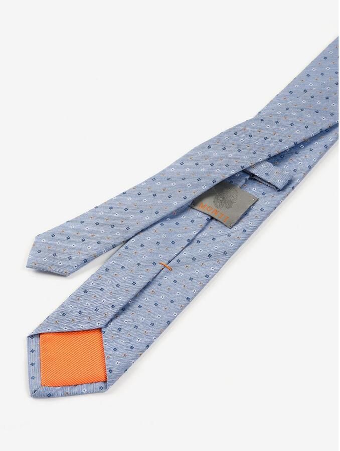 MONTI Stropdas gemaakt van pure zijde met orna ten 6 5 cm breed (1 stuk)